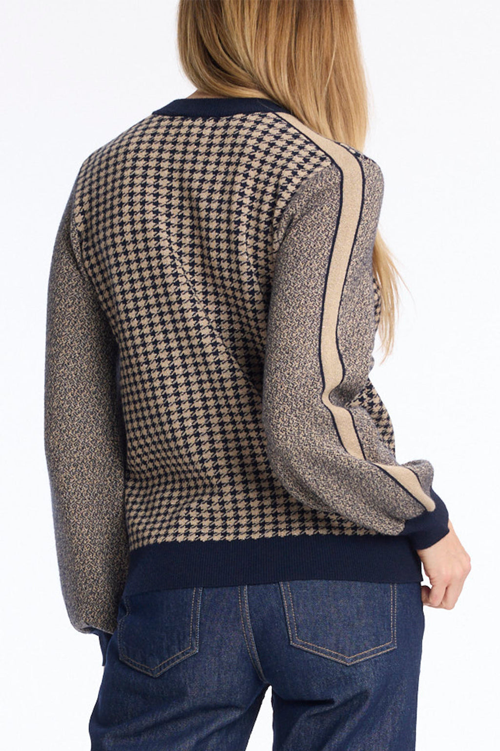Leo & Ugo AH292 Navy Zip Up Cardigan