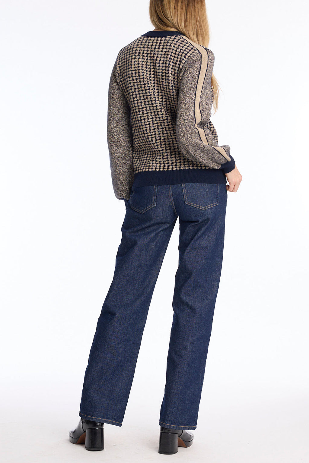 Leo & Ugo AH292 Navy Zip Up Cardigan