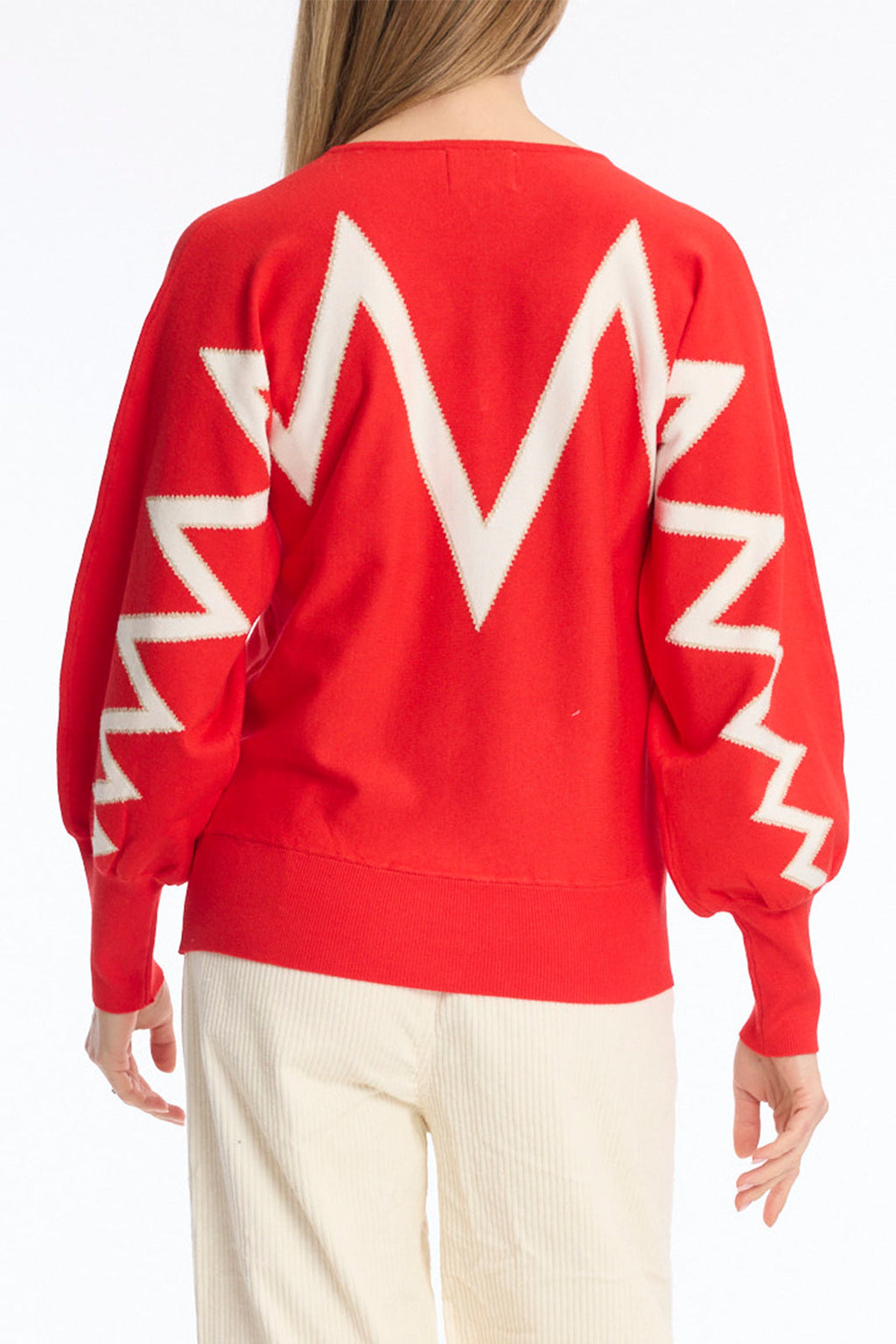 Leo & Ugo BH715 Red V-Neck Jumper