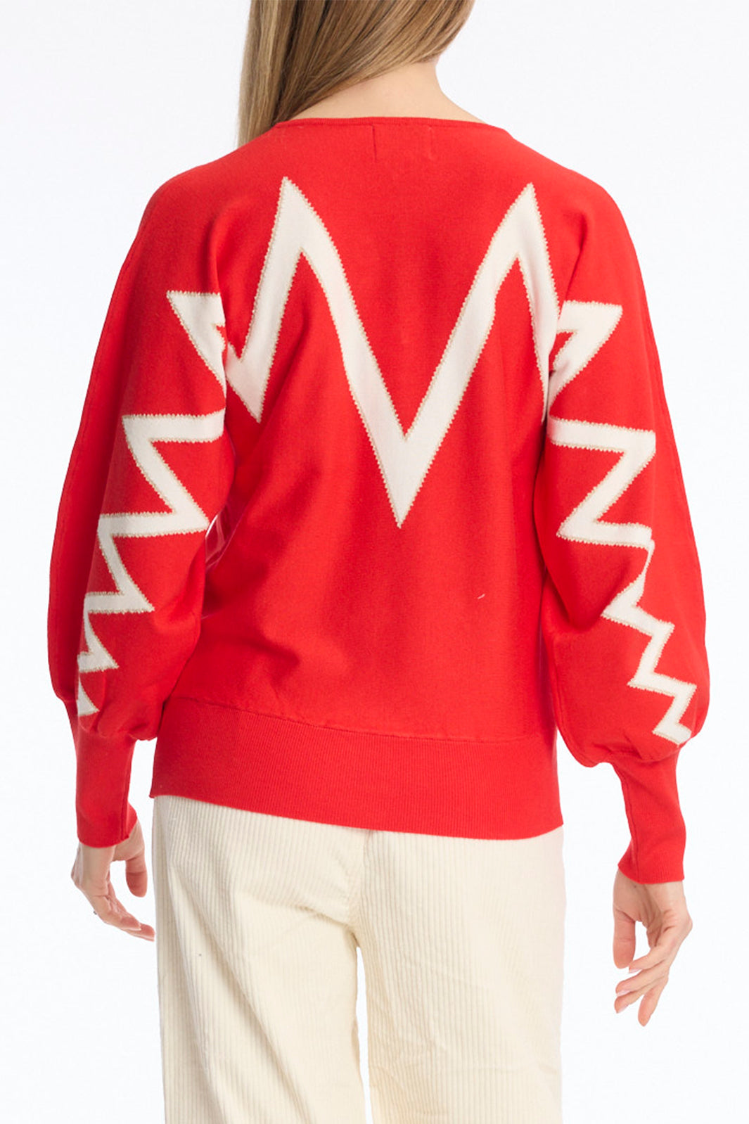 Leo & Ugo BH715 Red V-Neck Jumper