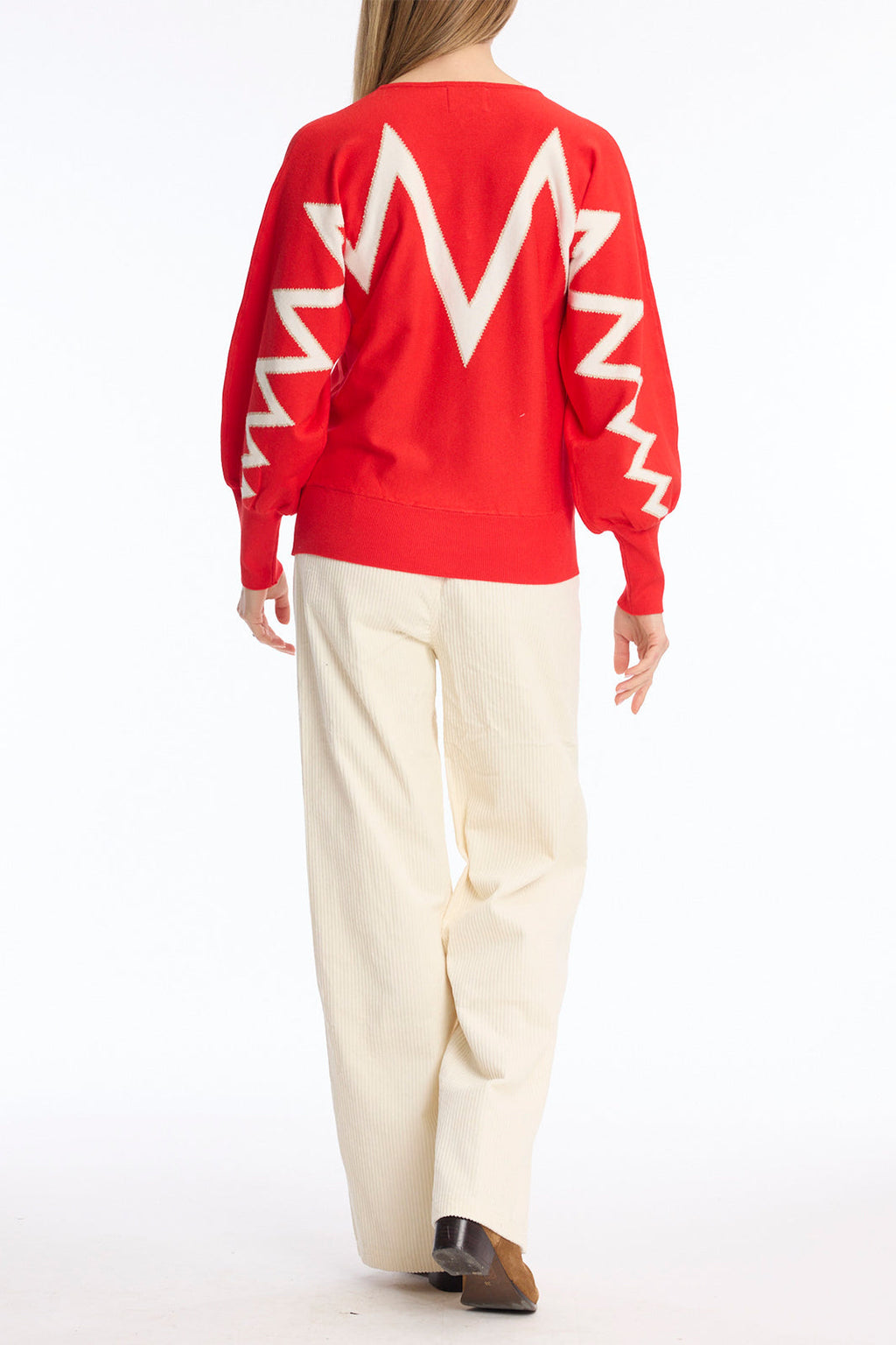 Leo & Ugo BH715 Red V-Neck Jumper