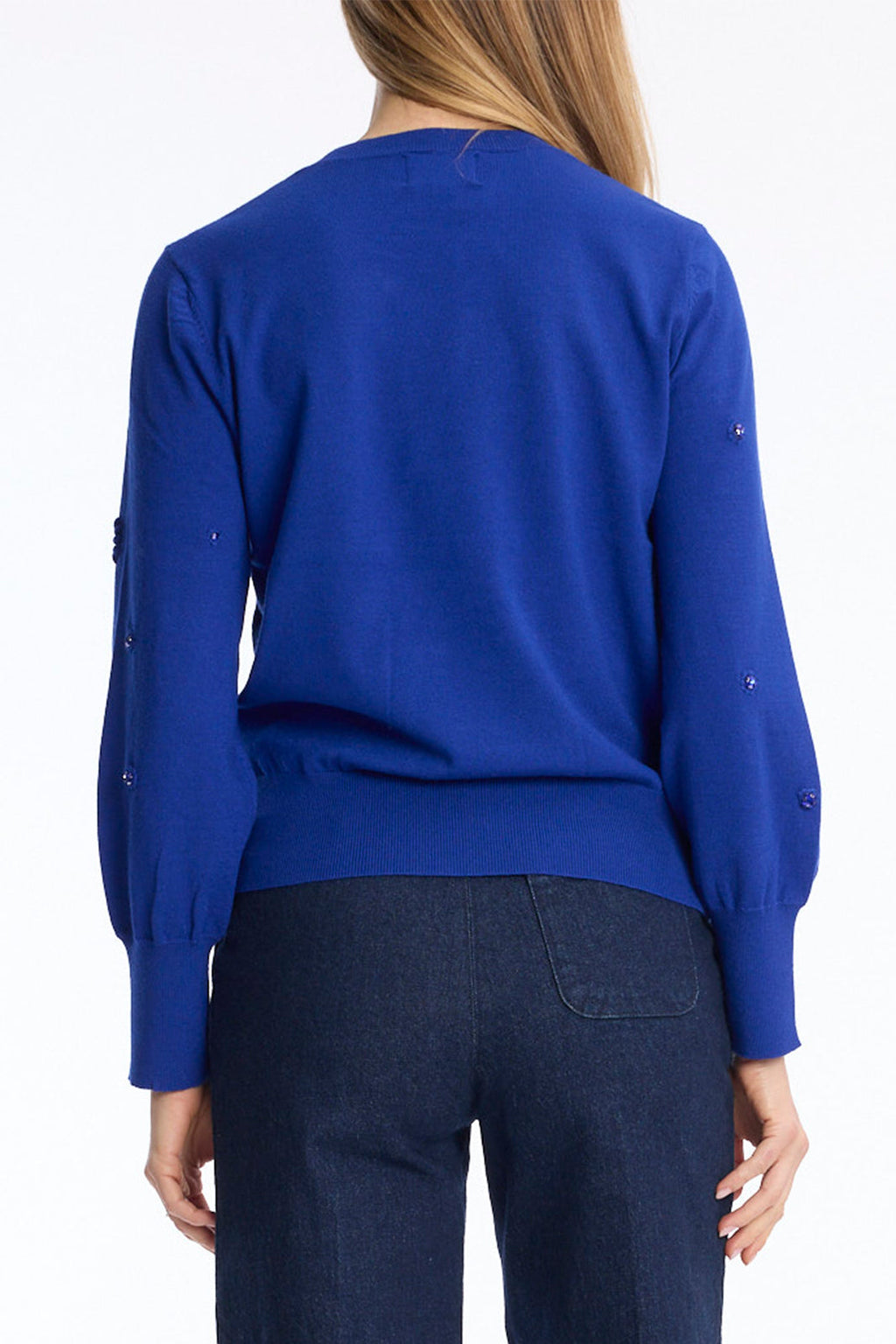 Leo & Ugo KH047 Cobalt Blue Embellished Jumper