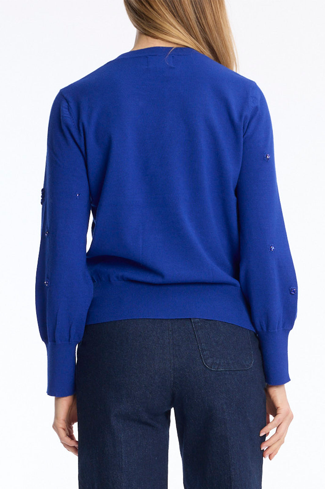 Leo & Ugo KH047 Cobalt Blue Embellished Jumper
