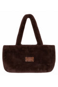 Micha Chocolate Faux Fur Tote Bag 104-597 4563