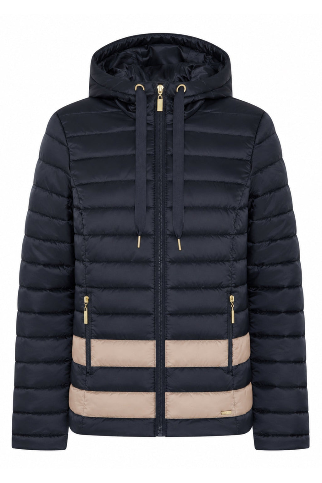 Micha Navy Quilted Hooded Puffer Jacket 144-292 57611