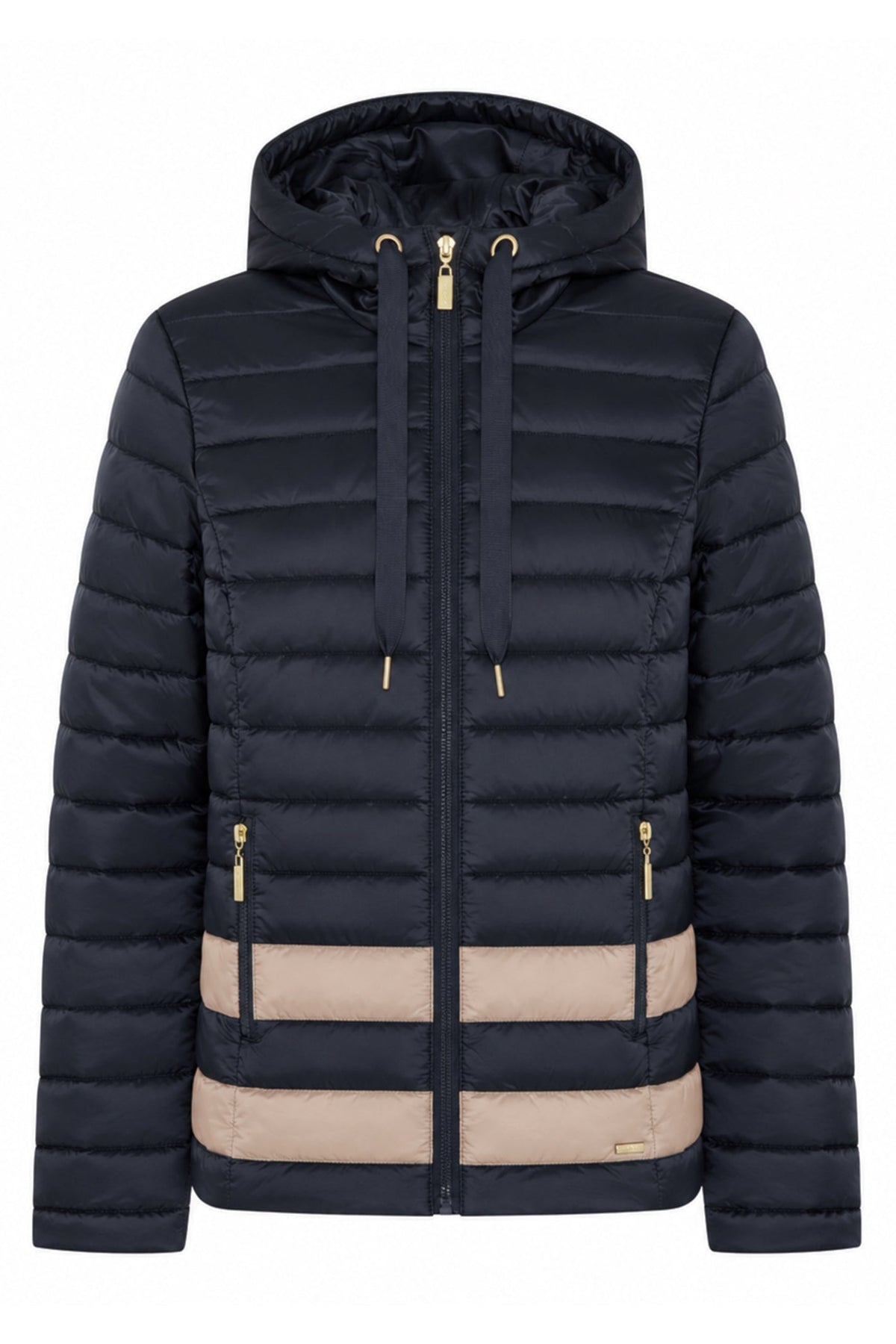 Micha Navy Quilted Hooded Puffer Jacket 144-292 57611