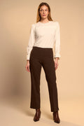 Tinta Anzio Chocolate Brown Pull-On Sparkle Trousers