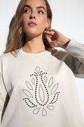 Tinta Miger Taupe Studded Sweatshirt