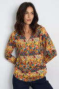 Tinta Saturia Multicolour Print V-Neck Top