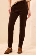 Tribal Audrey Saddle Brown Slim Leg Cord Trousers 5580O-4989