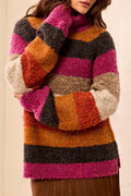 Tribal Mulberry Multicolour Roll Neck Jumper 3264O-8481