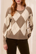 Tribal Oatmeal Beige Crew Neck Jumper 3251O-8550