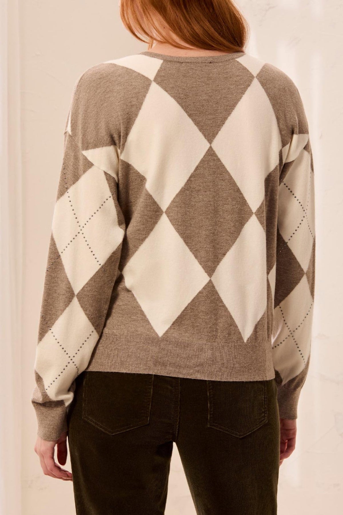 Tribal Oatmeal Beige Crew Neck Jumper 3251O-8550