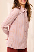 Tribal Violet Ice Pink Striped Shirt 3204O-8402