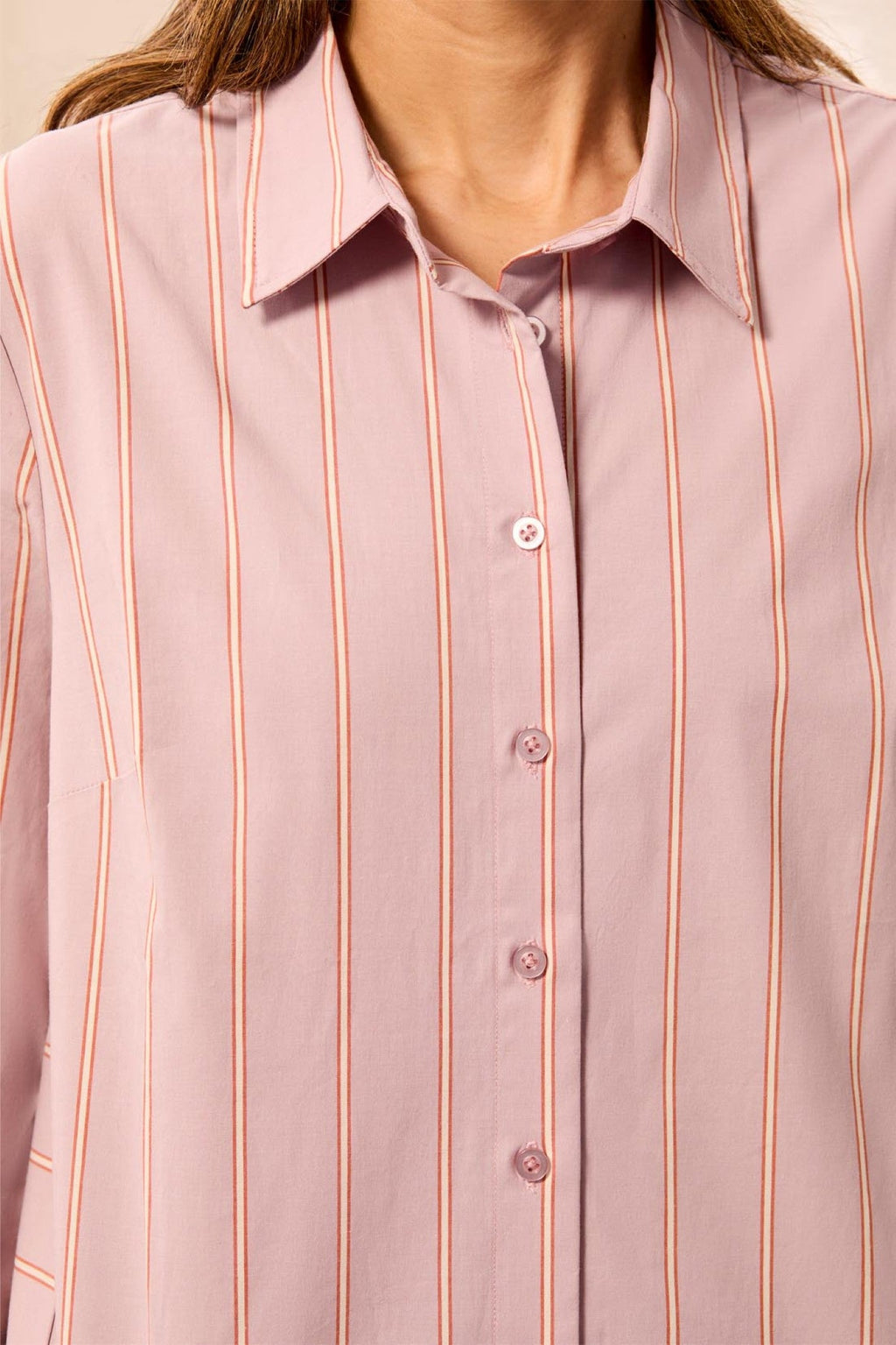 Tribal Violet Ice Pink Striped Shirt 3204O-8402