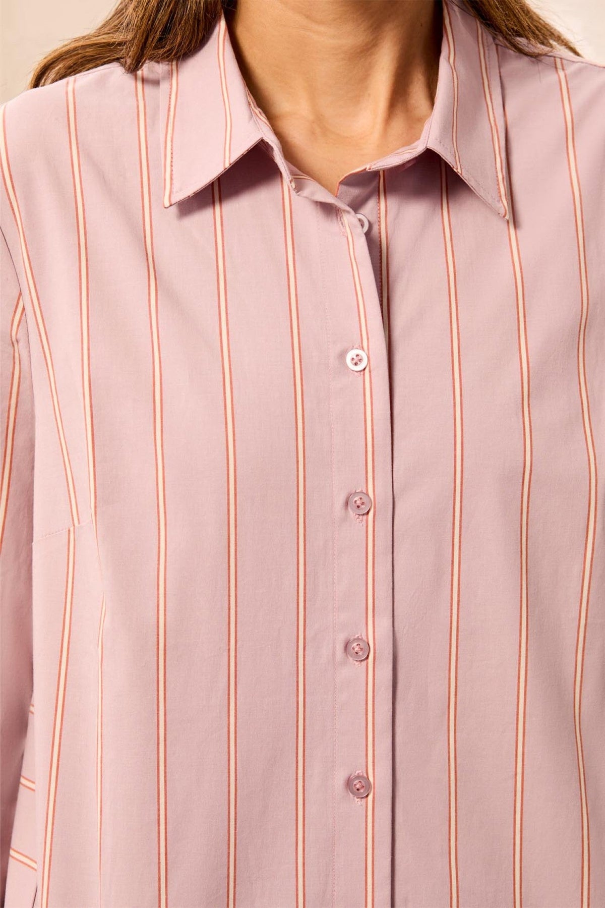 Tribal Violet Ice Pink Striped Shirt 3204O-8402
